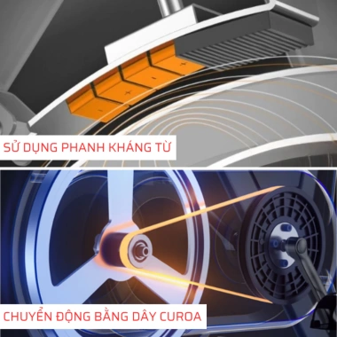 Máy tập FUJIKO F10 - Xe đạp tại nhà, đồng hồ nhịp tim, kháng lực từ tính, giá 23,7 triệu
