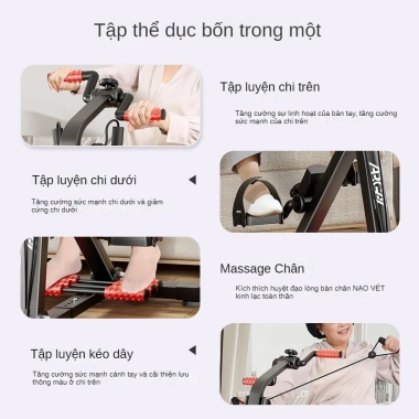 Máy tập thể dục ARGAL phục hồi chức năng xe đạp tập chân tại nhà cho người già