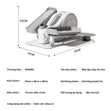 Máy tập thể dục mini M234 - Máy đi bộ tại nhà giảm mỡ, thon gọn, chỉ 3.2 triệu