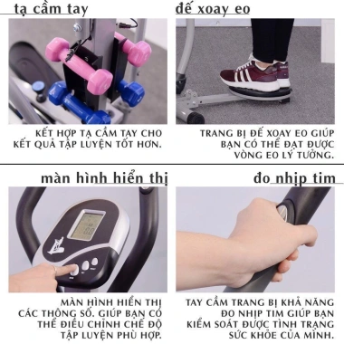 Máy tập thể dục Osaky tại nhà - Xe đạp tập gym toàn thân, cử động toàn vòng, giá chỉ 3.859.000₫ giảm từ 4.630.800₫