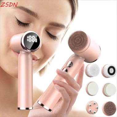 Máy tẩy tế bào chết da mặt ZSDN Sonic 6 trong 1, xoay 360 độ, điện nén nóng, tẩy mụn đầu đen - 609.840₫