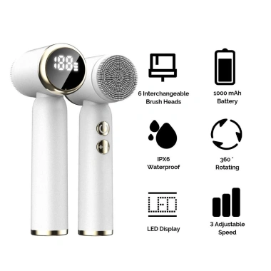 Máy tẩy tế bào chết da mặt ZSDN Sonic 6 trong 1, xoay 360 độ, điện nén nóng, tẩy mụn đầu đen - 609.840₫