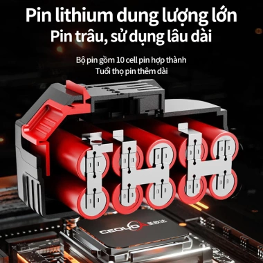 Máy thổi bụi 2 chế độ, độ ồn thấp, nguồn ắc quy 21V, lõi đồng, bảo hành 12 tháng, giá 339.000 VND 5