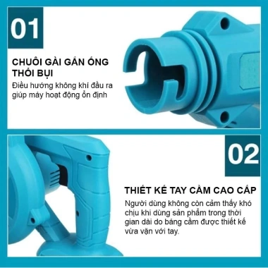Máy thổi bụi cầm tay 2 trong 1 - Thổi hút ô tô, gia đình, nhà xưởng, giá chỉ 189.900đ