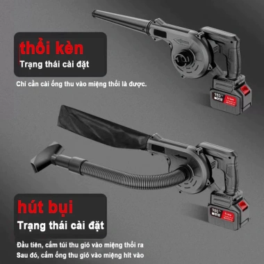 Máy Thổi Bụi Cầm Tay Dùng Pin Công Suất Lớn Đa Năng - Thổi Khỏe, Vệ Sinh Hiệu Quả, 299.000₫ 3