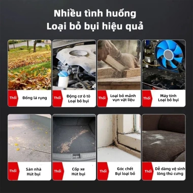 Máy thổi bụi cầm tay pin 2.800W – Siêu mạnh 2 chiều, mini phản lực, giá 268.000 VND