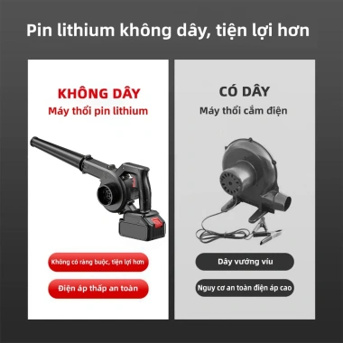 Máy thổi bụi cầm tay pin 2.800W – Siêu mạnh 2 chiều, mini phản lực, giá 268.000 VND 3 Máy thổi bụi cầm tay pin 2.800W – Siêu mạnh 2 chiều, mini phản lực, giá 268.000 VND 3