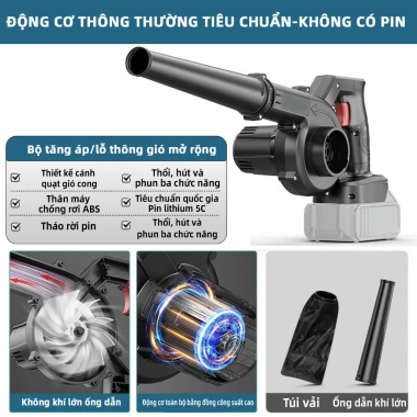 Máy thổi bụi cầm tay pin 2.800W – Siêu mạnh 2 chiều, mini phản lực, giá 268.000 VND