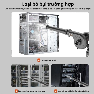 Máy thổi bụi cầm tay pin 6.000W mini công suất lớn 2 chiều siêu sạch 7