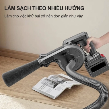Máy thổi bụi cầm tay pin 6.000W mini công suất lớn 2 chiều siêu sạch 9