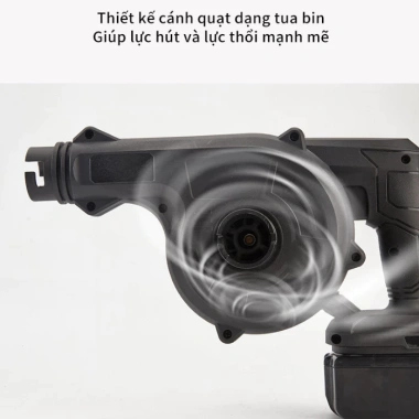Máy thổi bụi cầm tay pin 6.000W mini công suất lớn 2 chiều siêu sạch - Hiệu suất cao, giá tốt 3