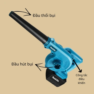 Máy thổi hút bụi 2 trong 1 dùng pin Makita - Phản lực công suất lớn, đa năng, hiệu quả, giá 248.000 4