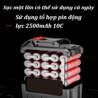 Máy Thổi Hút Bụi Pin Cầm Tay 2 trong 1, Động Cơ Đồng, Tháo Rời Dùng Chân - 309.000₫