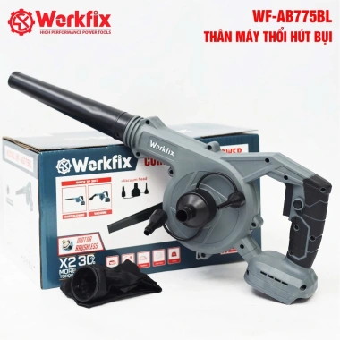 Máy thổi hút bụi pin WORKFIX WF-AB775BL, tốc độ 18.000v/p, không chổi than, chân pin chuẩn, giảm giá 20% 7