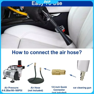 Máy thổi khí rửa xe áp lực cao lốc xoáy - Giặt khô, làm sạch nội thất xe chuyên nghiệp, giá chỉ 181.500 VND