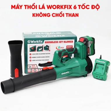 Máy thổi lá WORKFIX WF-TL680ML 6 cấp chỉnh tốc 18.000v/p chân pin phổ thông giá 664k giảm giá 2 Máy thổi lá WORKFIX WF-TL680ML 6 cấp chỉnh tốc 18.000v/p chân pin phổ thông giá 664k giảm giá 2