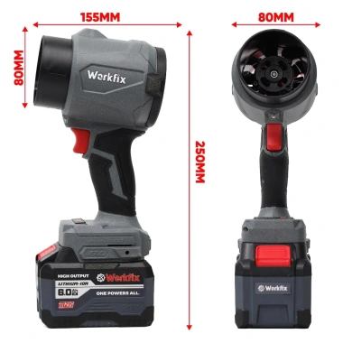 Máy thổi phản lực 2IN1 Workfix BS1.000G – Vừa thổi vừa hút, động cơ từ, tặng thước dây, 520k 9