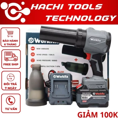 Máy Thổi Phản Lực Pin WORKFIX WF BS1.000G 1.000g 3 Tốc Độ Hút Thổi Giá Ưu Đãi 528k