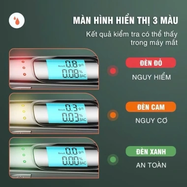 Máy thổi và đo nồng độ cồn chuẩn 99% - Thổi nhanh, bảo hành 12 tháng, 168.000₫ 3