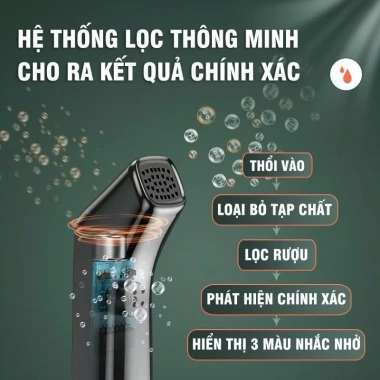 Máy thổi và đo nồng độ cồn chuẩn 99% - Thổi nhanh, bảo hành 12 tháng, 168.000₫ 4