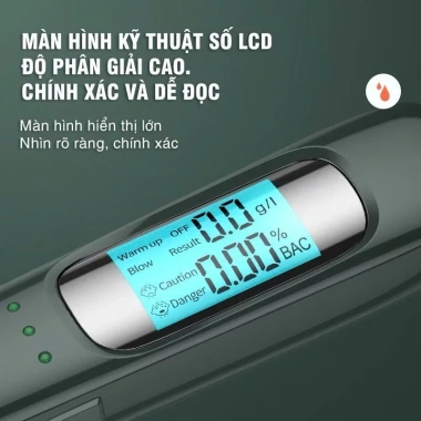 Máy thổi và đo nồng độ cồn chuẩn 99% - Thổi nhanh, bảo hành 12 tháng, 168.000₫ 5