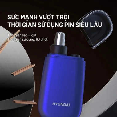 Máy tỉa lông mũi Hyundai FC-052-BU - Pin USB-C, dao thép không gỉ, thiết kế nhỏ gọn, làm sạch 360 - Giá chỉ 199.000₫