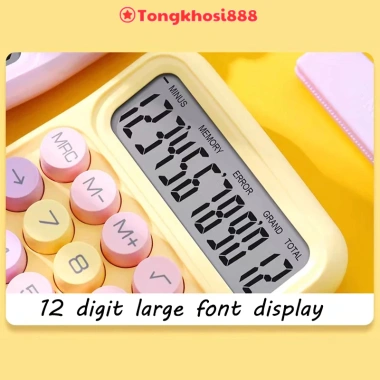 Máy Tính 12 Chữ Số Cỡ Lớn Màu Sắc Xinh Xắn Phong Cách Hàn Quốc Ưu Đãi 62,495₫ 7