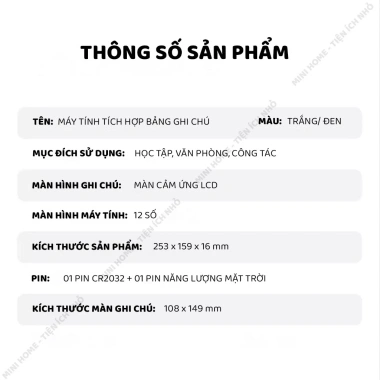 Máy Tính 12 Số tích hợp bảng ghi chú – Tiện lợi, đa năng, tiết kiệm giấy, chỉ 227.135₫ 9