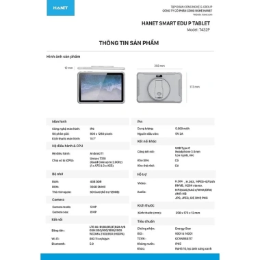Máy Tính Bảng HANET SMART EDU Tablet T432P – Giá 3.3 Triệu, Màn Hình 10.1 inch, Hiệu Năng Cao, Dễ Dàng Học Tập 6