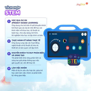 Máy tính bảng Joystar J10 trẻ em 60 app + 2 bản quyền, học tập hiệu quả, 3.190.000đ (giá gốc 3.955.600đ)