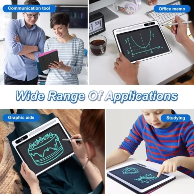 Máy tính bảng LCD 10 inch, vỏ PU bảo vệ, tấm vẽ xóa được - Quà tặng trẻ em, văn phòng, 165.000₫ 6