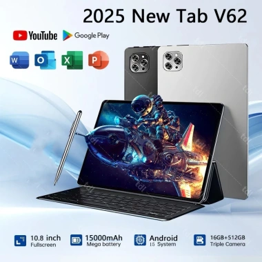 Máy tính bảng V62 Android 13 10.8 inch HD, 48MP Triple Camera, 15.000mAh - Xem phim, nghe nhạc, chơi game, chỉ 1.8 triệu
