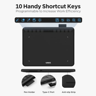 Máy tính bảng vẽ UGEE S640 6,3 inch, bút 8.192 cấp độ không pin, hỗ trợ PC/Laptop 3