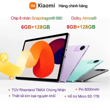 Máy tính bảng Xiaomi Redmi Pad SE 6GB/8GB+128GB màn hình 11 inch 90Hz, thân kim loại, pin trâu - chỉ 4.599.000 VND