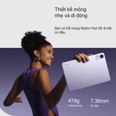 Máy tính bảng Xiaomi Redmi Pad SE 6GB/8GB+128GB màn hình 11 inch 90Hz, thân kim loại, pin trâu - chỉ 4.599.000 VND 7 Máy tính bảng Xiaomi Redmi Pad SE 6GB/8GB+128GB màn hình 11 inch 90Hz, thân kim loại, pin trâu - chỉ 4.599.000 VND 7