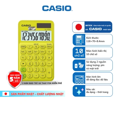Máy Tính Bỏ Túi Casio SL-310UC 10 Số Chính Hãng - Pastel Trendy, Thuế TAX và Thời Gian, 198.000₫ 8