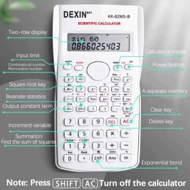Máy tính cầm tay Dexin 240 đa chức năng cho học sinh trung học - Giá chỉ 43.120 VND 7