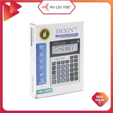 Máy tính cầm tay Dexin DM-1.200V 12 số - phím bấm nhạy, nút lớn, phù hợp văn phòng - Giá ưu đãi 141.100 VND 2 Máy tính cầm tay Dexin DM-1.200V 12 số - phím bấm nhạy, nút lớn, phù hợp văn phòng - Giá ưu đãi 141.100 VND 2