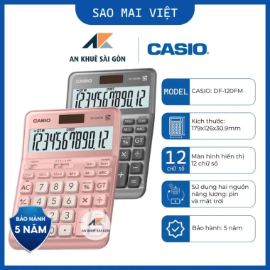 Máy tính Casio DF-120FM chính hãng giá sỉ 416k - Shop bán hàng, kế toán, văn phòng