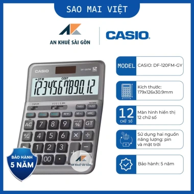 Máy tính Casio DF-120FM chính hãng giá sỉ 416k - Shop bán hàng, kế toán, văn phòng 9 Máy tính Casio DF-120FM chính hãng giá sỉ 416k - Shop bán hàng, kế toán, văn phòng 9
