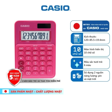Máy Tính Để Bàn Casio MS-7UC 10 Số Chính Hãng - Màu Trendy, Tích Thuế TAX & Lợi Nhuận, Giá chỉ 228.000đ 8 Máy Tính Để Bàn Casio MS-7UC 10 Số Chính Hãng - Màu Trendy, Tích Thuế TAX & Lợi Nhuận, Giá chỉ 228.000đ 8