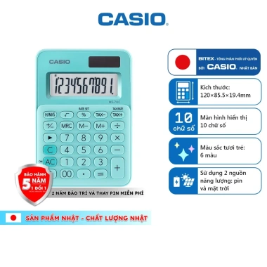 Máy Tính Để Bàn Casio MS-7UC 10 Số Chính Hãng - Màu Trendy, Tích Thuế TAX & Lợi Nhuận, Giá chỉ 228.000đ 12 Máy Tính Để Bàn Casio MS-7UC 10 Số Chính Hãng - Màu Trendy, Tích Thuế TAX & Lợi Nhuận, Giá chỉ 228.000đ 12