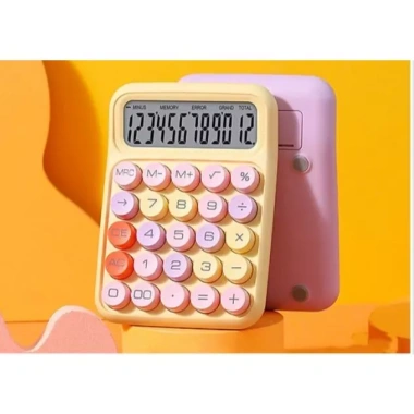 Máy tính điện tử 12 chữ số đa màu sắc - Giá chỉ 64.000đ, giảm 14.080đ 3