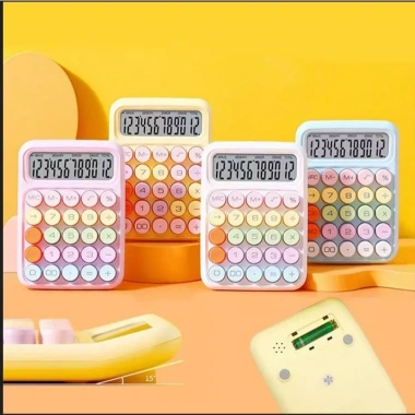 Máy tính điện tử 12 chữ số đa màu sắc - Giá chỉ 64.000đ, giảm 14.080đ 6