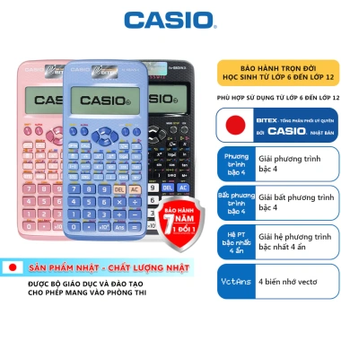 Máy tính học sinh Casio FX-580VN X VÀ880 BTG - QR bảo hành 7 năm giảm giá 850.000₫