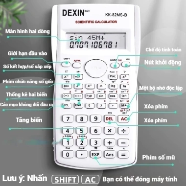 Máy Tính Học Sinh Mesibo Cấp 2-3 Tiếng Việt - Đen, Hồng, Xanh, Giá 50.600₫