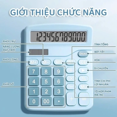 Máy tính khoa học 12 số năng lượng mặt trời, pin dự phòng - Phù hợp kế toán, văn phòng, giảm còn 48.000đ