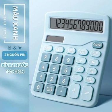 Máy tính khoa học 12 số năng lượng mặt trời, pin dự phòng - Phù hợp kế toán, văn phòng, giảm còn 48.000đ