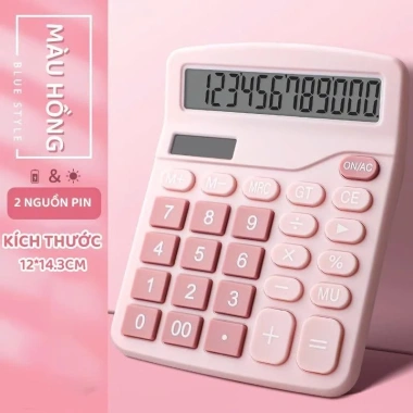 Máy tính khoa học 12 số năng lượng mặt trời, pin dự phòng - Phù hợp kế toán, văn phòng, giảm còn 48.000đ