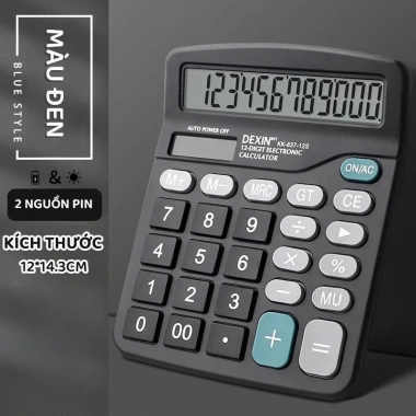 Máy tính khoa học 12 số năng lượng mặt trời, pin dự phòng - Phù hợp kế toán, văn phòng, giảm còn 48.000đ